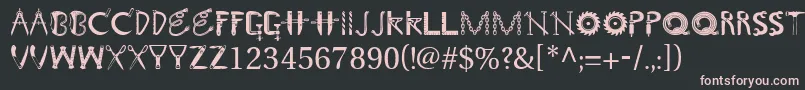 Toolshopcaps Font – Pink Fonts on Black Background