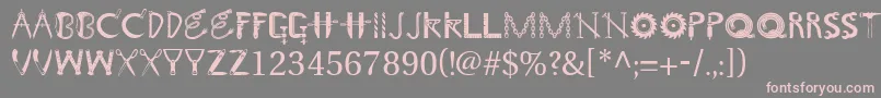 Toolshopcaps Font – Pink Fonts on Gray Background