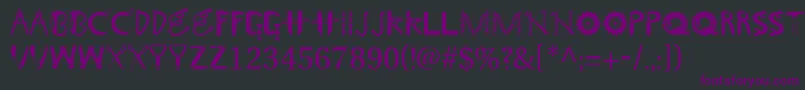 Toolshopcaps Font – Purple Fonts on Black Background