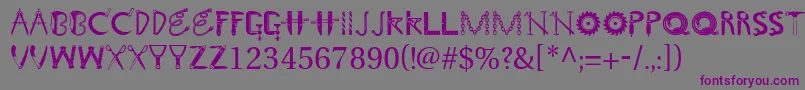 Шрифт Toolshopcaps – фиолетовые шрифты на сером фоне