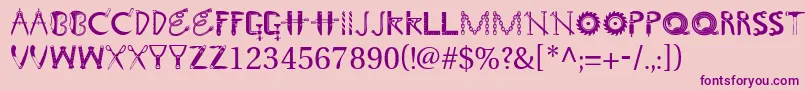 Toolshopcaps Font – Purple Fonts on Pink Background