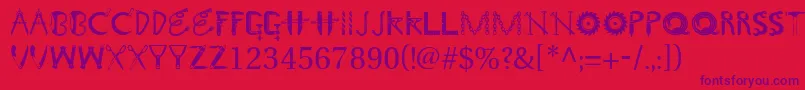More about Toolshopcaps Font Toolshopcaps Font – Purple Fonts on Red Background