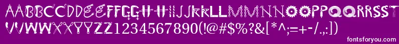 Fonte Toolshopcaps – fontes brancas em um fundo violeta