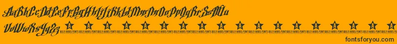 ArgelFontTrial-Schriftart – Schwarze Schriften auf orangefarbenem Hintergrund