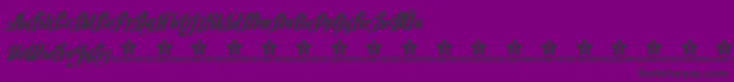 ArgelFontTrial-Schriftart – Schwarze Schriften auf violettem Hintergrund
