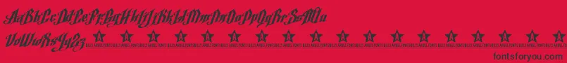 ArgelFontTrial Font – Black Fonts on Red Background