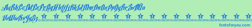 ArgelFontTrial Font – Blue Fonts on Green Background