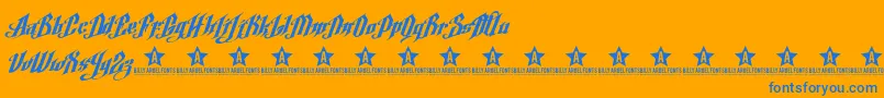 ArgelFontTrial Font – Blue Fonts on Orange Background