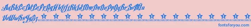 ArgelFontTrial Font – Blue Fonts on Pink Background