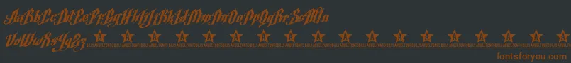 ArgelFontTrial Font – Brown Fonts on Black Background