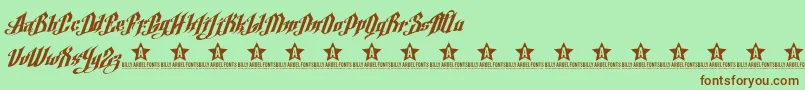 ArgelFontTrial-Schriftart – Braune Schriften auf grünem Hintergrund