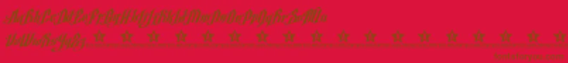 ArgelFontTrial Font – Brown Fonts on Red Background