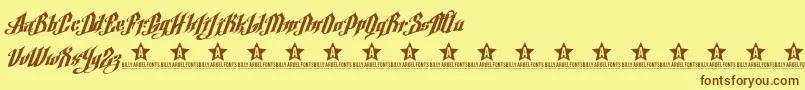 ArgelFontTrial Font – Brown Fonts on Yellow Background
