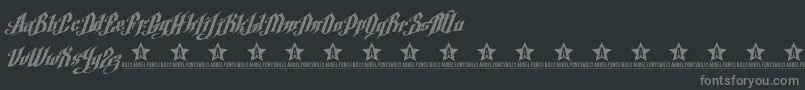 ArgelFontTrial Font – Gray Fonts on Black Background