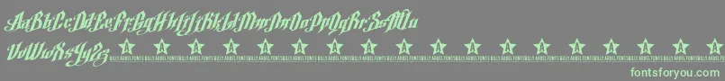 ArgelFontTrial Font – Green Fonts on Gray Background