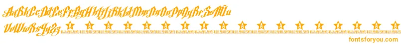 ArgelFontTrial-Schriftart – Orangefarbene Schriften auf weißem Hintergrund