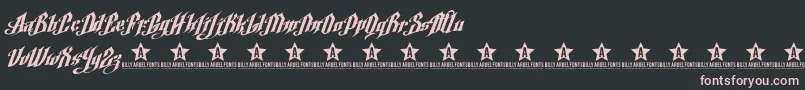 ArgelFontTrial Font – Pink Fonts on Black Background