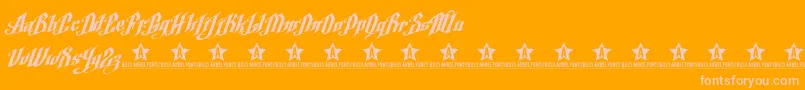 ArgelFontTrial Font – Pink Fonts on Orange Background