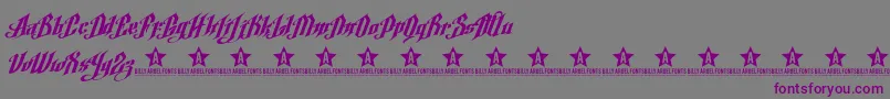 ArgelFontTrial Font – Purple Fonts on Gray Background