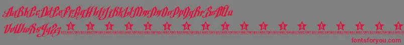 ArgelFontTrial-Schriftart – Rote Schriften auf grauem Hintergrund