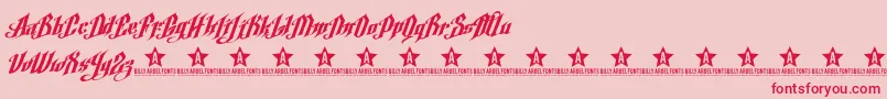 Подробнее о шрифте ArgelFontTrial Шрифт ArgelFontTrial – красные шрифты на розовом фоне