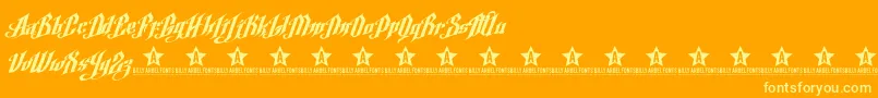 ArgelFontTrial Font – Yellow Fonts on Orange Background