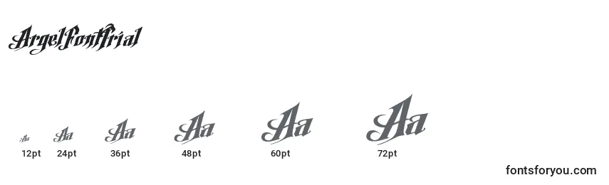 ArgelFontTrial Font Sizes