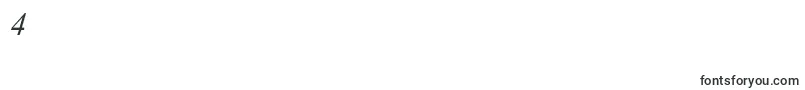 Czcionka DabbingtonPsItalic – czcionki cyfry 4