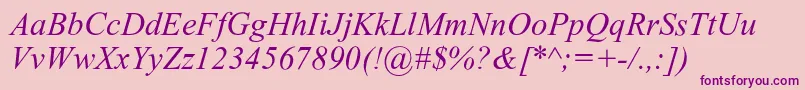 DabbingtonPsItalic Font – Purple Fonts on Pink Background