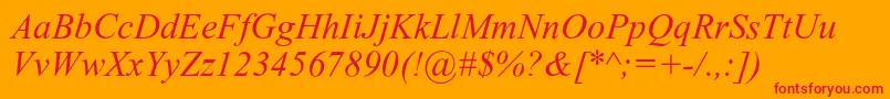 DabbingtonPsItalic Font – Red Fonts on Orange Background