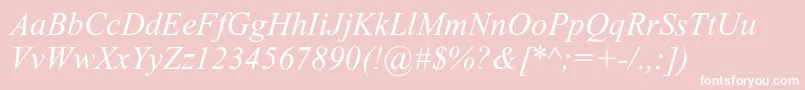 DabbingtonPsItalic Font – White Fonts on Pink Background