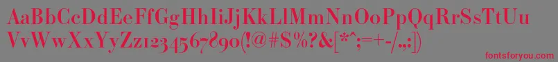 Paragonnordc Font – Red Fonts on Gray Background