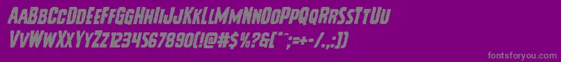 Vicioushungerital Font – Gray Fonts on Purple Background