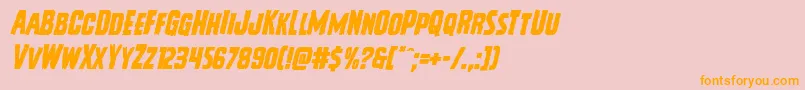 Vicioushungerital Font – Orange Fonts on Pink Background