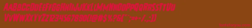 Vicioushungerital Font – Red Fonts on Brown Background