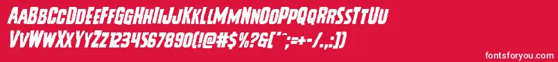 Vicioushungerital Font – White Fonts on Red Background