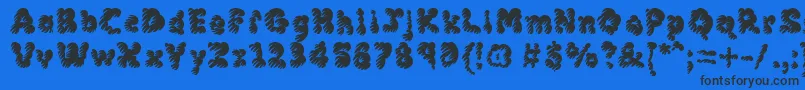 フォントMckloudMisty – 黒い文字の青い背景
