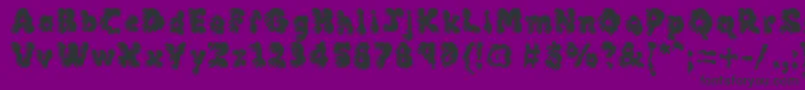 フォントMckloudMisty – 紫の背景に黒い文字