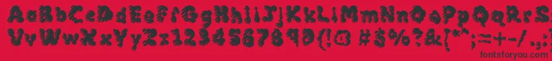 MckloudMisty Font – Black Fonts on Red Background
