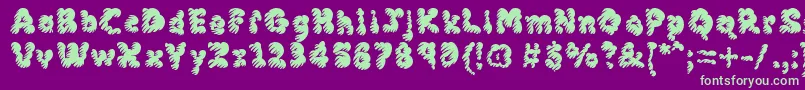 MckloudMisty Font – Green Fonts on Purple Background