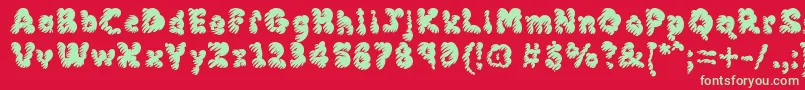 MckloudMisty Font – Green Fonts on Red Background