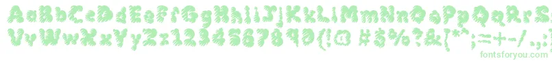 MckloudMisty Font – Green Fonts on White Background