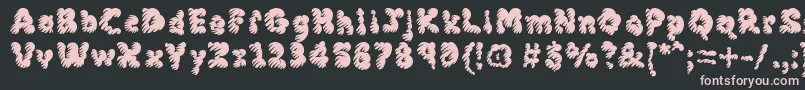 MckloudMisty Font – Pink Fonts on Black Background