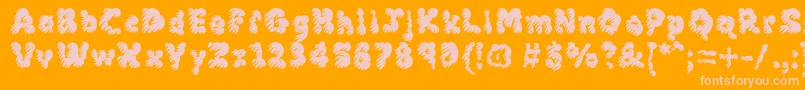 MckloudMisty Font – Pink Fonts on Orange Background