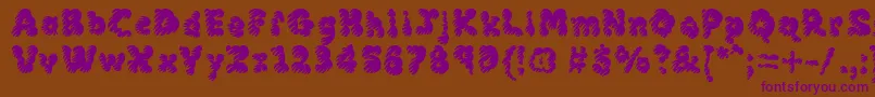 MckloudMisty Font – Purple Fonts on Brown Background