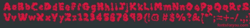 MckloudMisty Font – Red Fonts on Black Background
