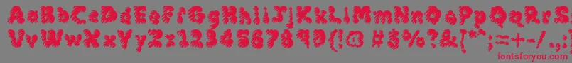MckloudMisty Font – Red Fonts on Gray Background