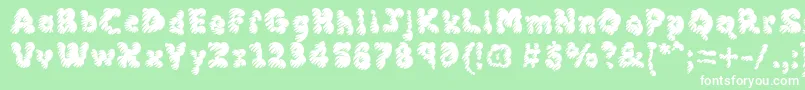 MckloudMisty Font – White Fonts on Green Background