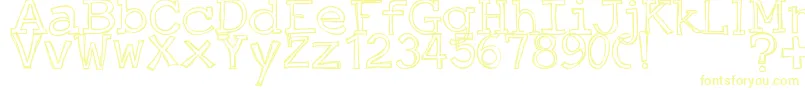 JustAnOutty-fontti – keltaiset fontit
