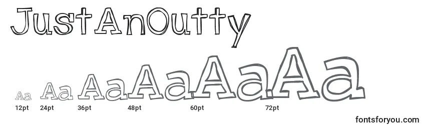 JustAnOutty Font Sizes